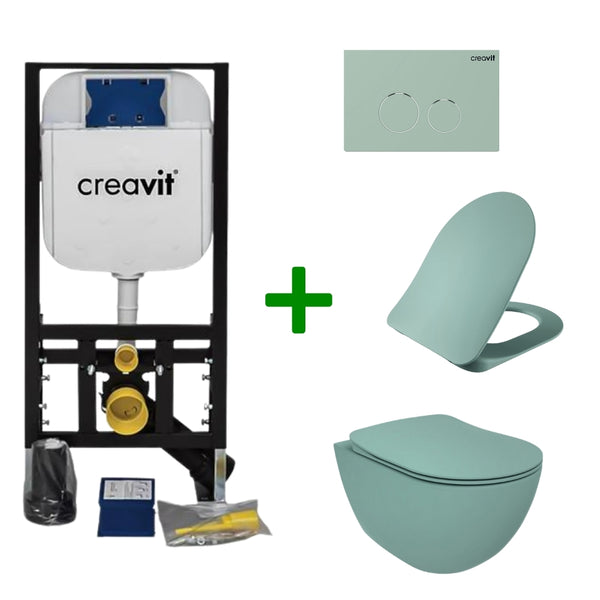 Creavit complete toiletset - Nijlgroen