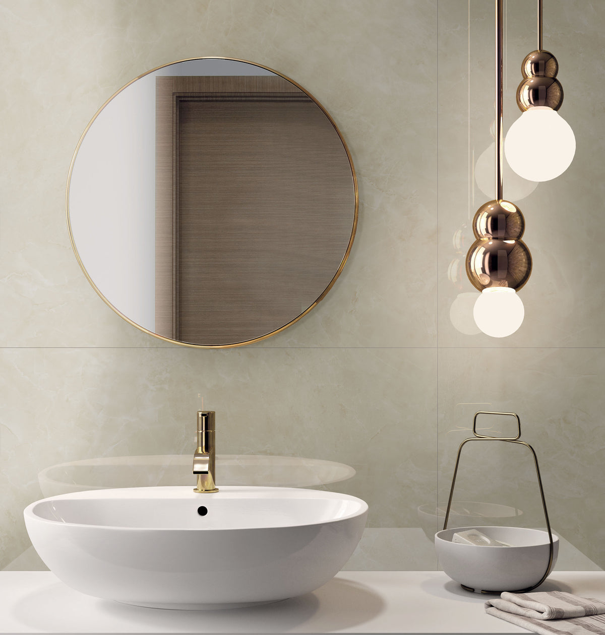 Vloer- en wandtegel Divina Crema gepolijst 60x120 rett - foto 5