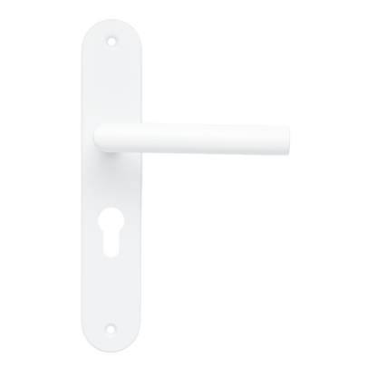 Deurklink Lucano in wit met cilindergat 55 mm