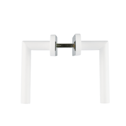 Deurklink Lucano in wit met cilindergat 55 mm