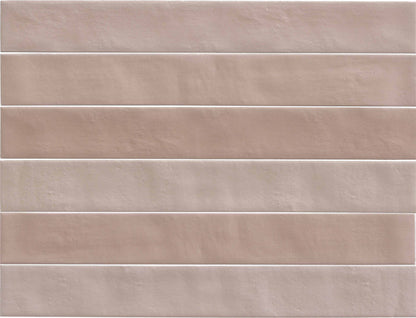 Vloer- en wandtegel Neo Mild Pink 4,6x37,5
