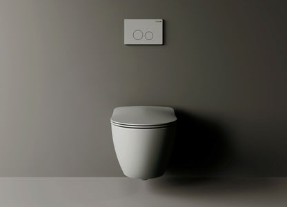 Creavit Design Hangend Toilet - 35.3x51cm - Spoelrandloos - Koelgrijs - WDtegels