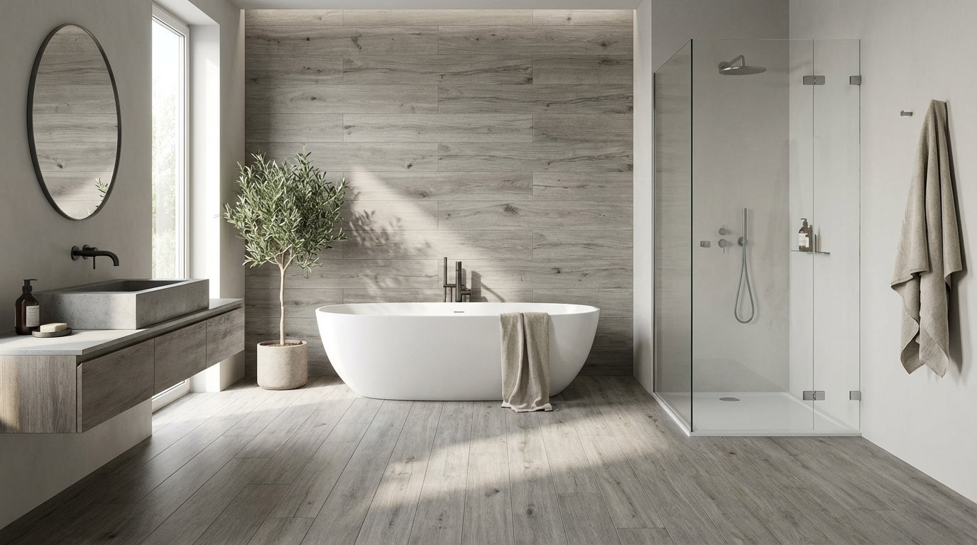 Vloertegel Padouk Grey 20x160 rett - WDtegels