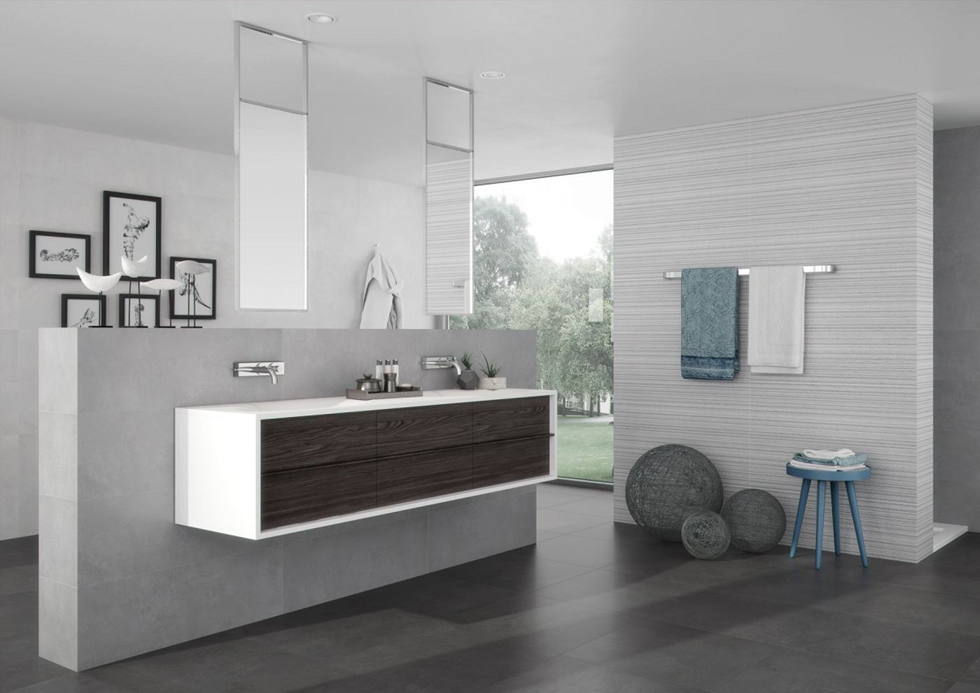 Neutra Relief Decor Pearl 30x90 rett wandtegels