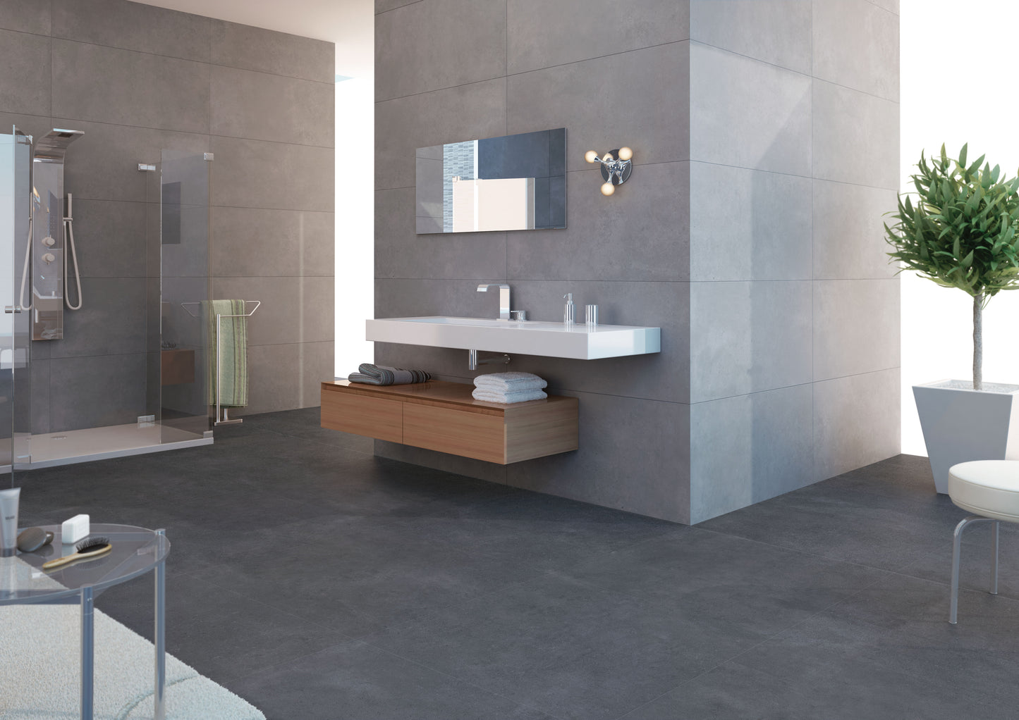 Vloertegel Nexus Antraciet 90x90 rett - WDtegels