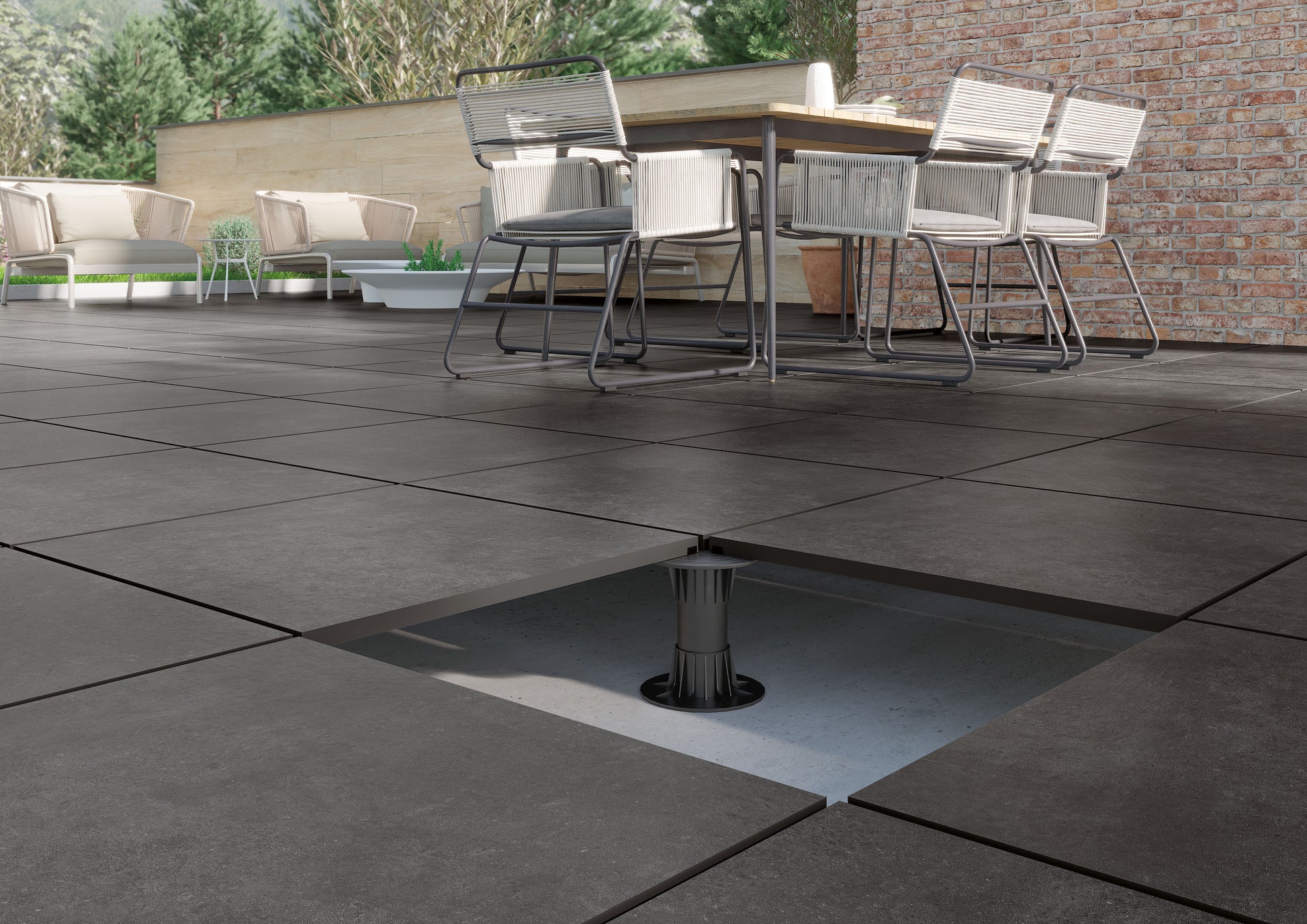 Terrastegel Nexus Anthracite 60x120 rett 20mm
