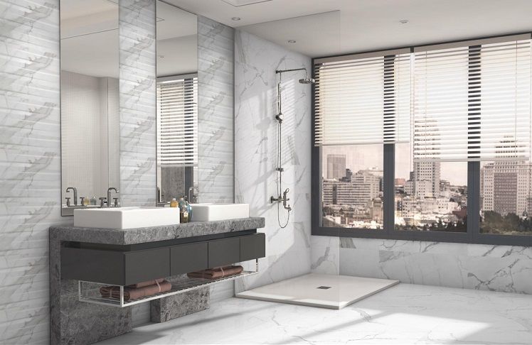 Statuario glans 75x75 rett vloertegels / wandtegels - WDtegels