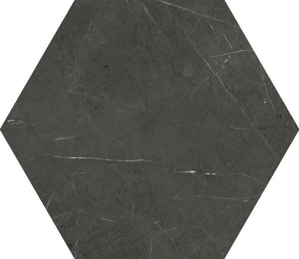 Vloertegel Hexagon Marquina Mat 15x17