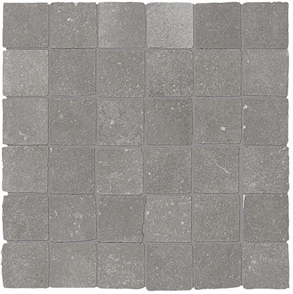 Maku Grey macro mosaico mat anticato 5x5 op net - WDtegels