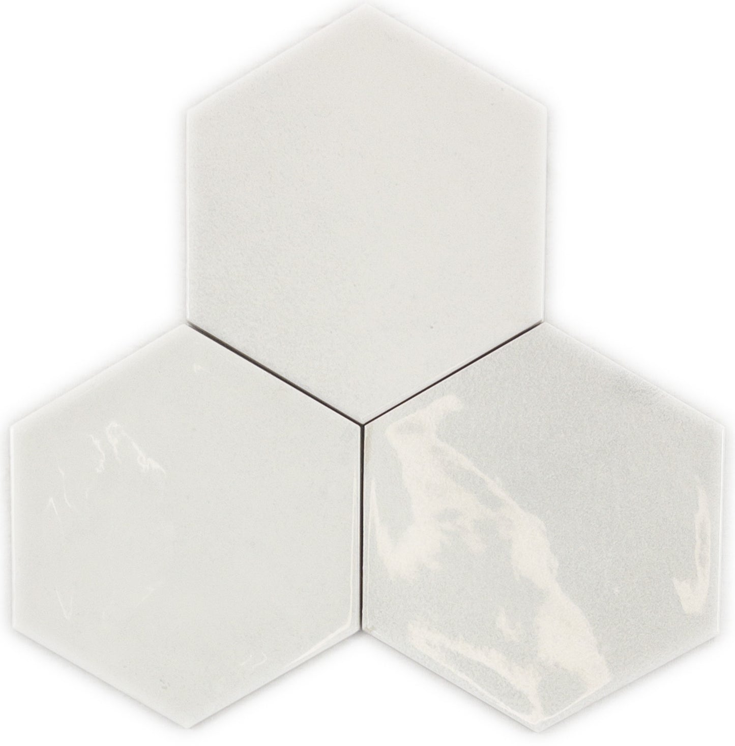Wandtegel Hexagon Moon White glans 16x18 - WDtegels