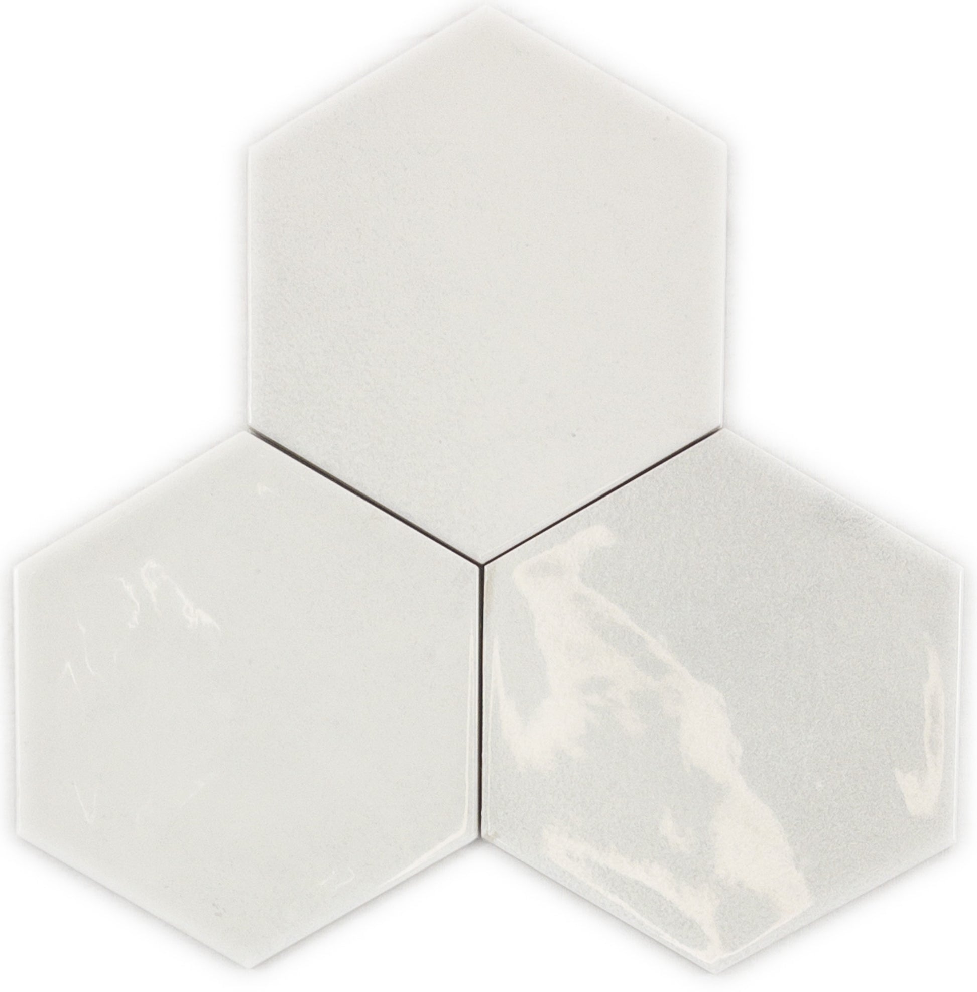 Wandtegel Hexagon Moon White glans 16x18 - WDtegels