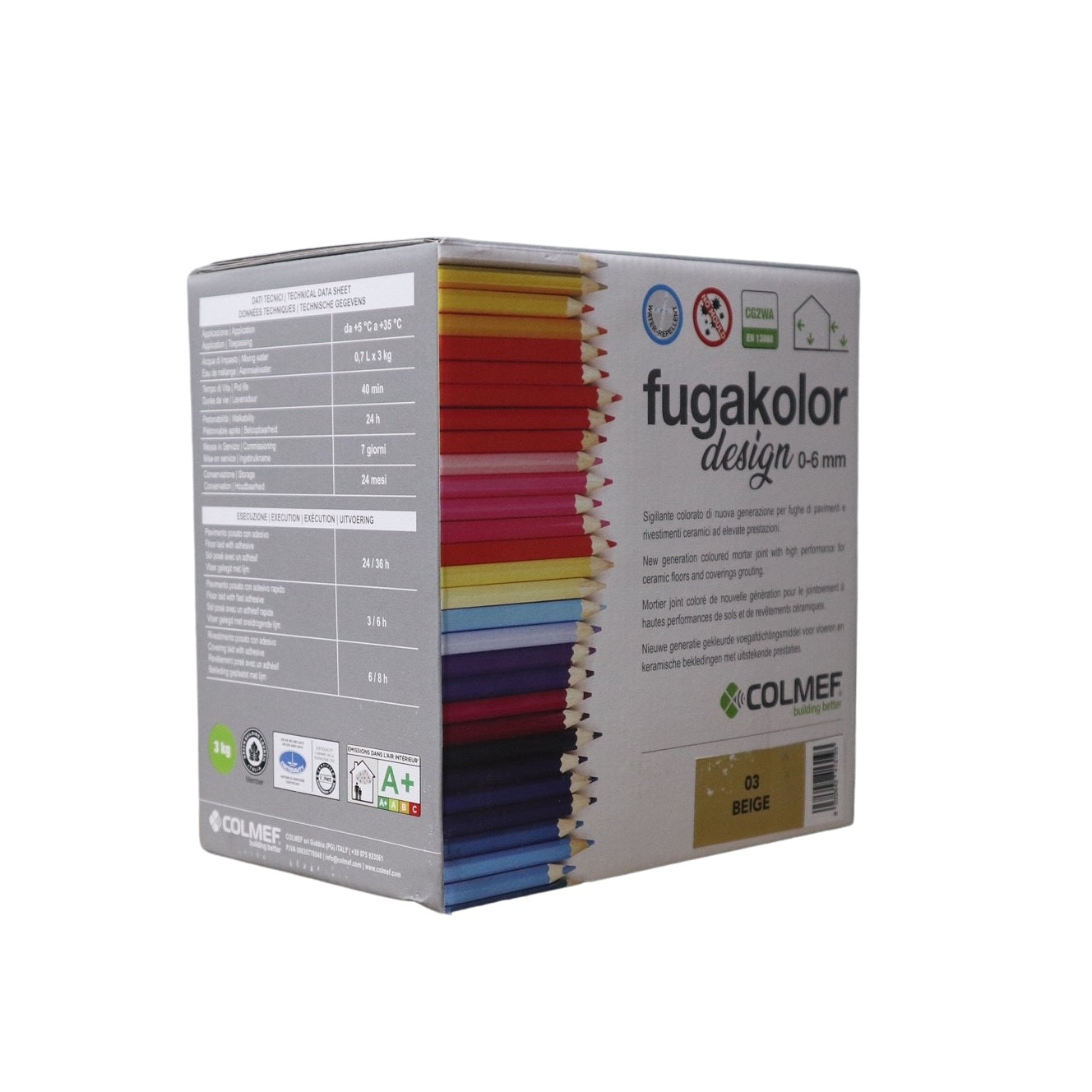 Voegmortel Colmef Flexibel Beige Nr. 03 5kg - WDtegels