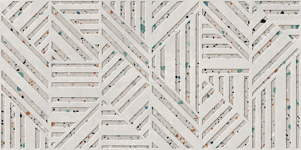 Wandtegel Gobi Bianco relieve 60x120 rett