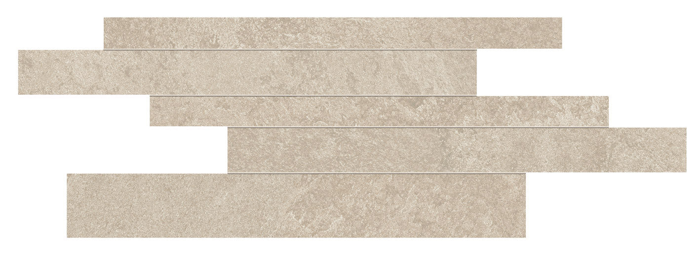 Mozaiektegel Impact Clay brick stroken op net van 29,5x60 rett - WDtegels