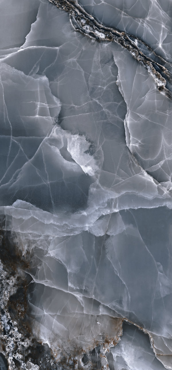 Vloertegel Onyx Bleu polished 120x260 rett