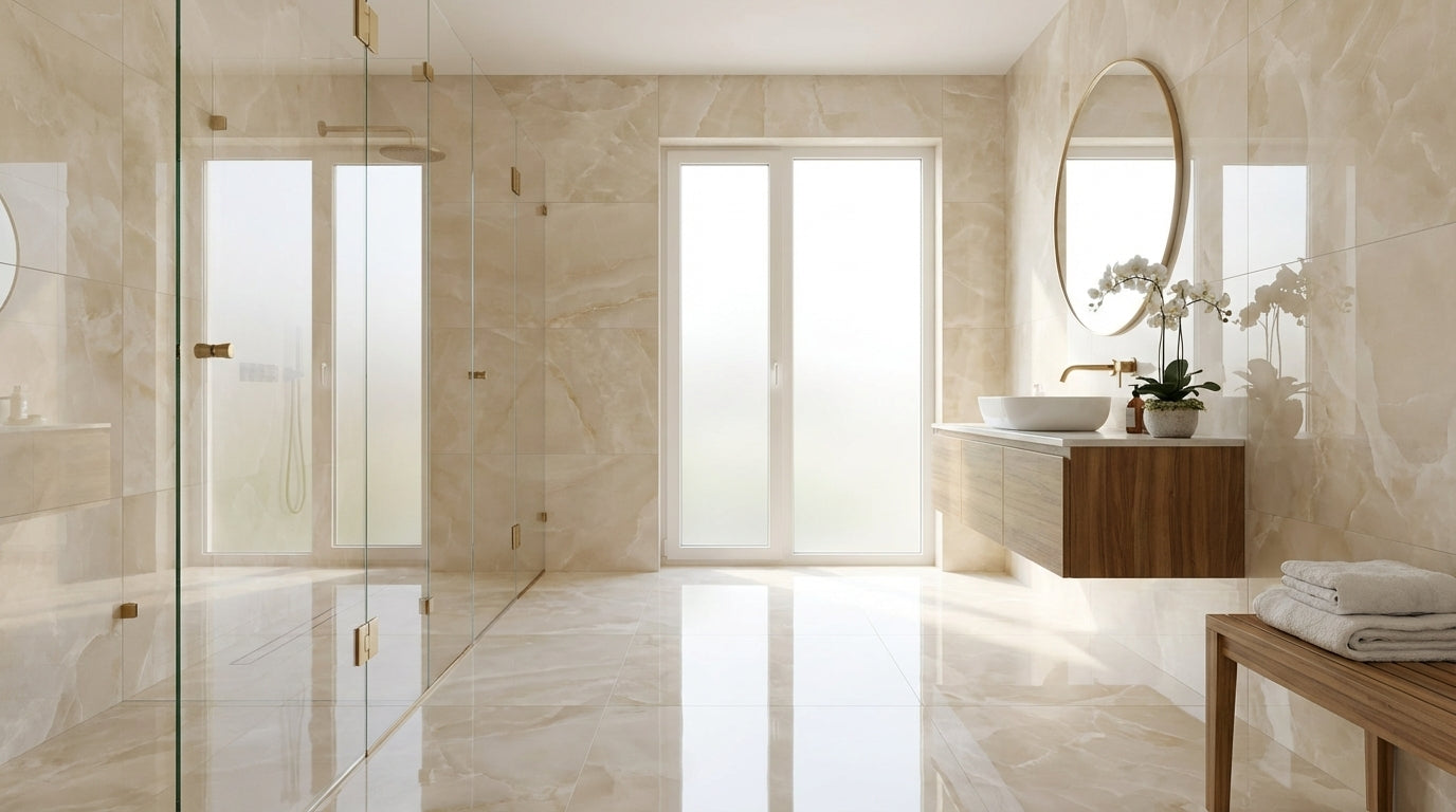 Vloertegel Onyx Ivory pulido 120x120 rett - WDtegels
