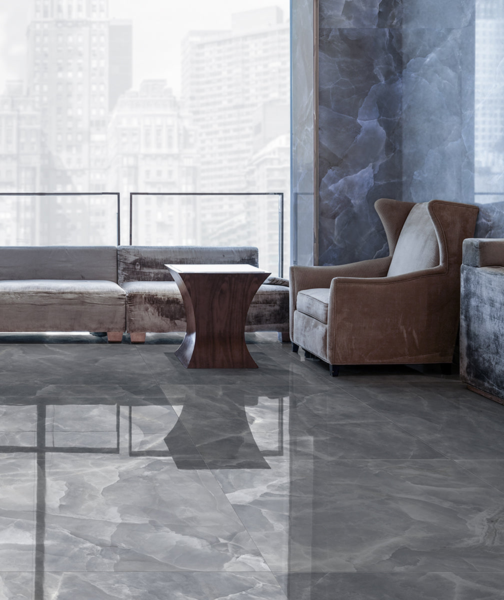Vloertegel Onyx ek Grey pulido 120x120 rett - WDtegels