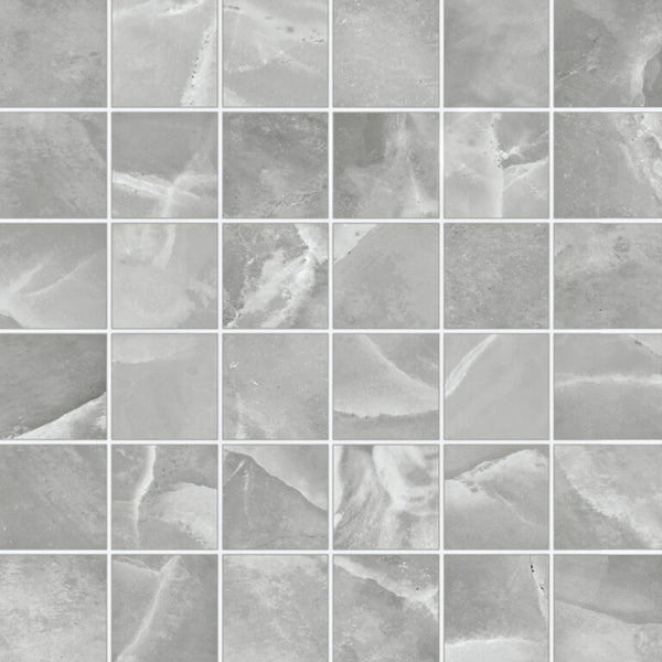 Onyx ek Grey mozaiek pulido 5x5 op net van 30x30