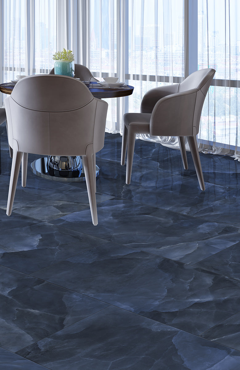 Vloertegel Onyx ek Blue pulido 60x60 rett - WDtegels