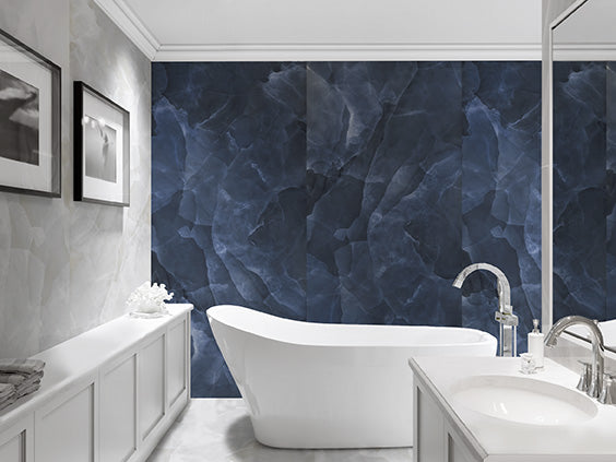 Slab Onyx Blue gepolijst 120x280 rett - WDtegels