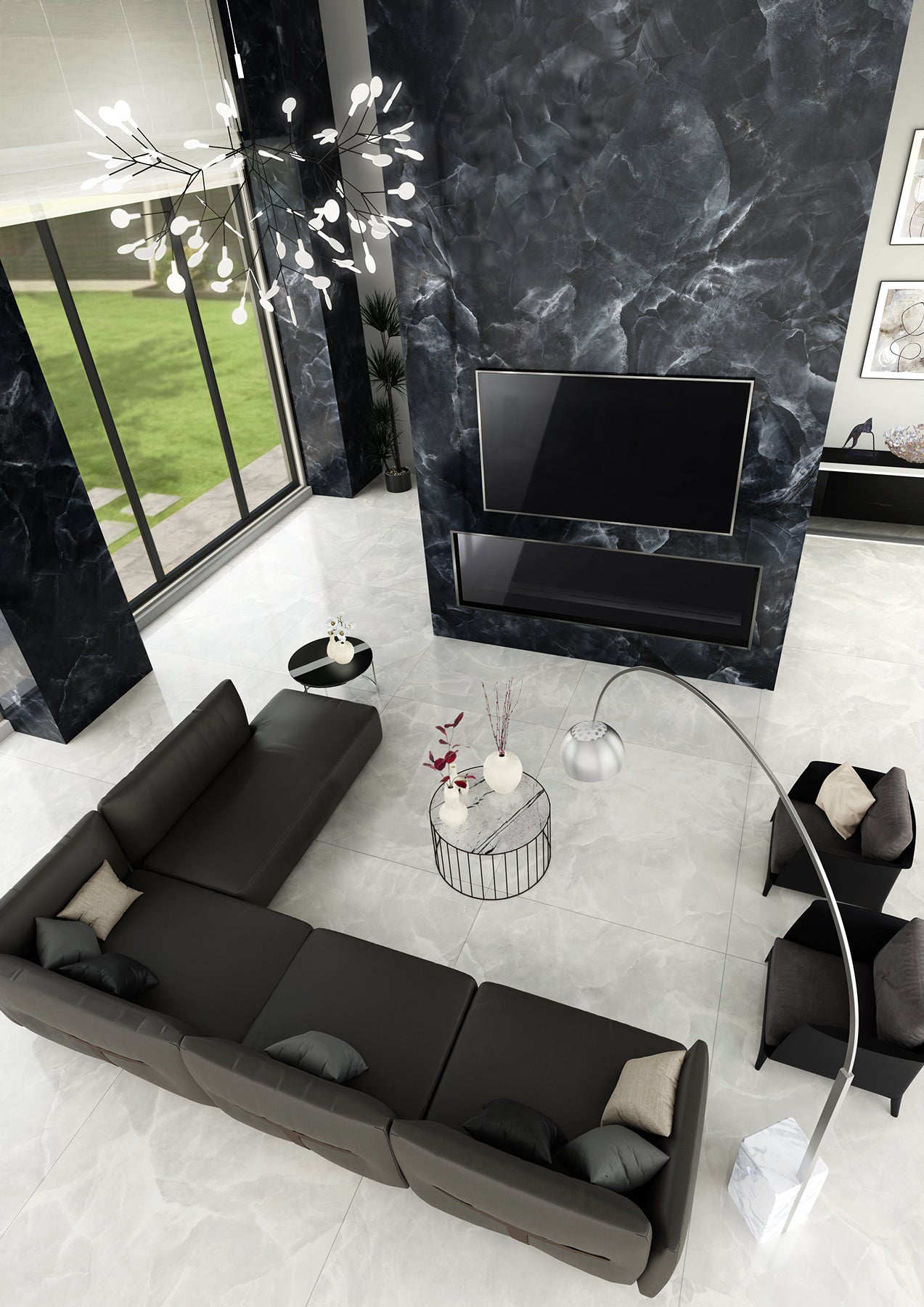 Vloertegel Onyx ek Black pulido 30x60 rett - WDtegels