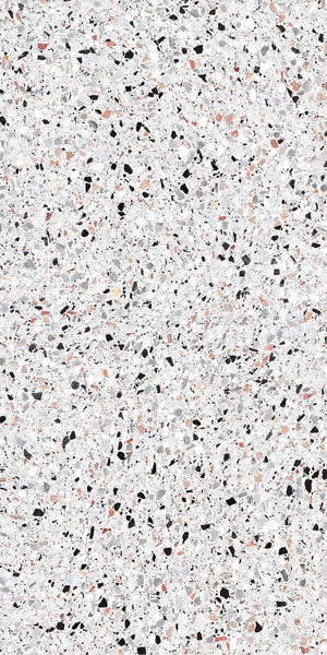 Baldosa de suelo Medley terrazo White 60x120 rett