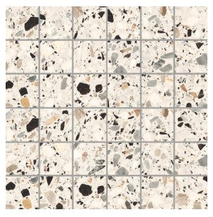 Medley terrazzo Cream mozaiek 5x5 op net van 30x30 - WDtegels