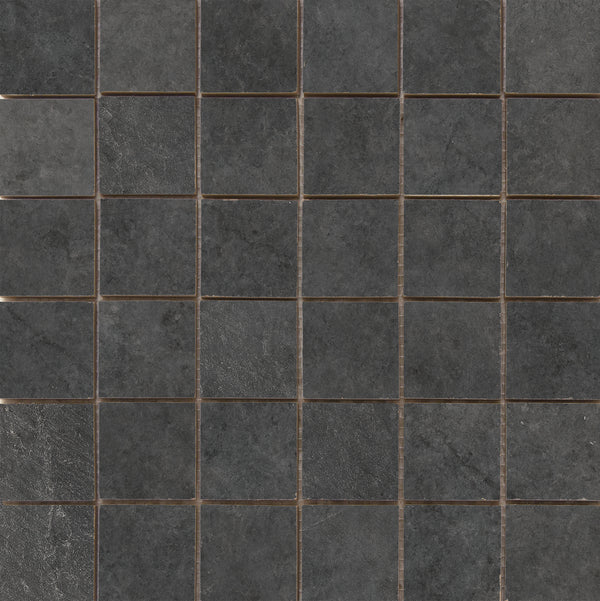 Statale Black mozaiek 5x5 op net van 30x30