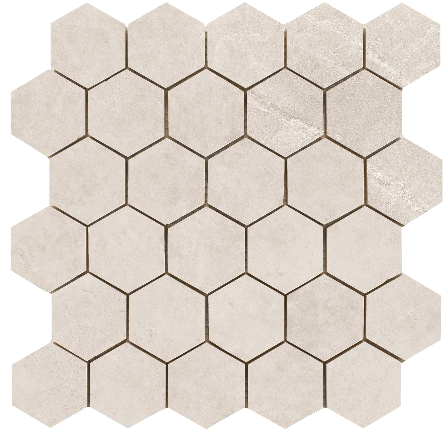 Statale Sand hexagon mozaiek op net van 26,3x27,4 - WDtegels