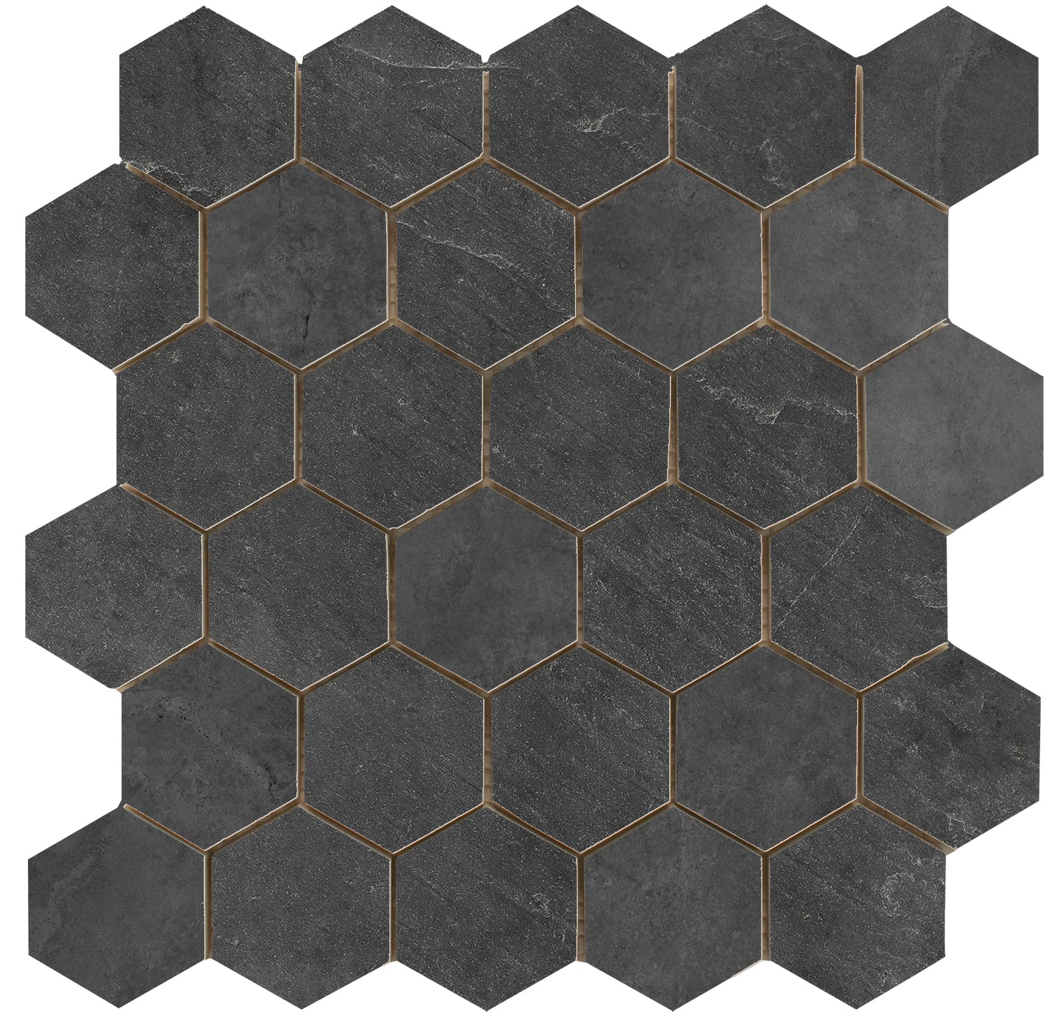 Statale Black hexagon mozaiek op net van 26,3x27,4 - WDtegels