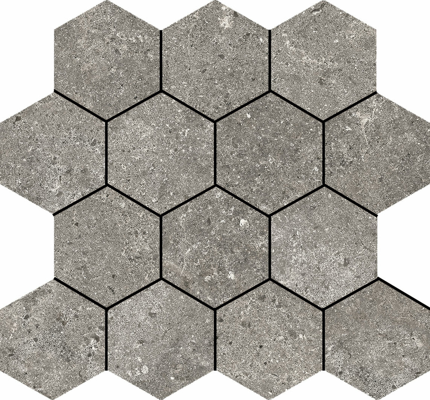 Stoneland Grey mozaiek hexagon op net van 29x27cm - WDtegels