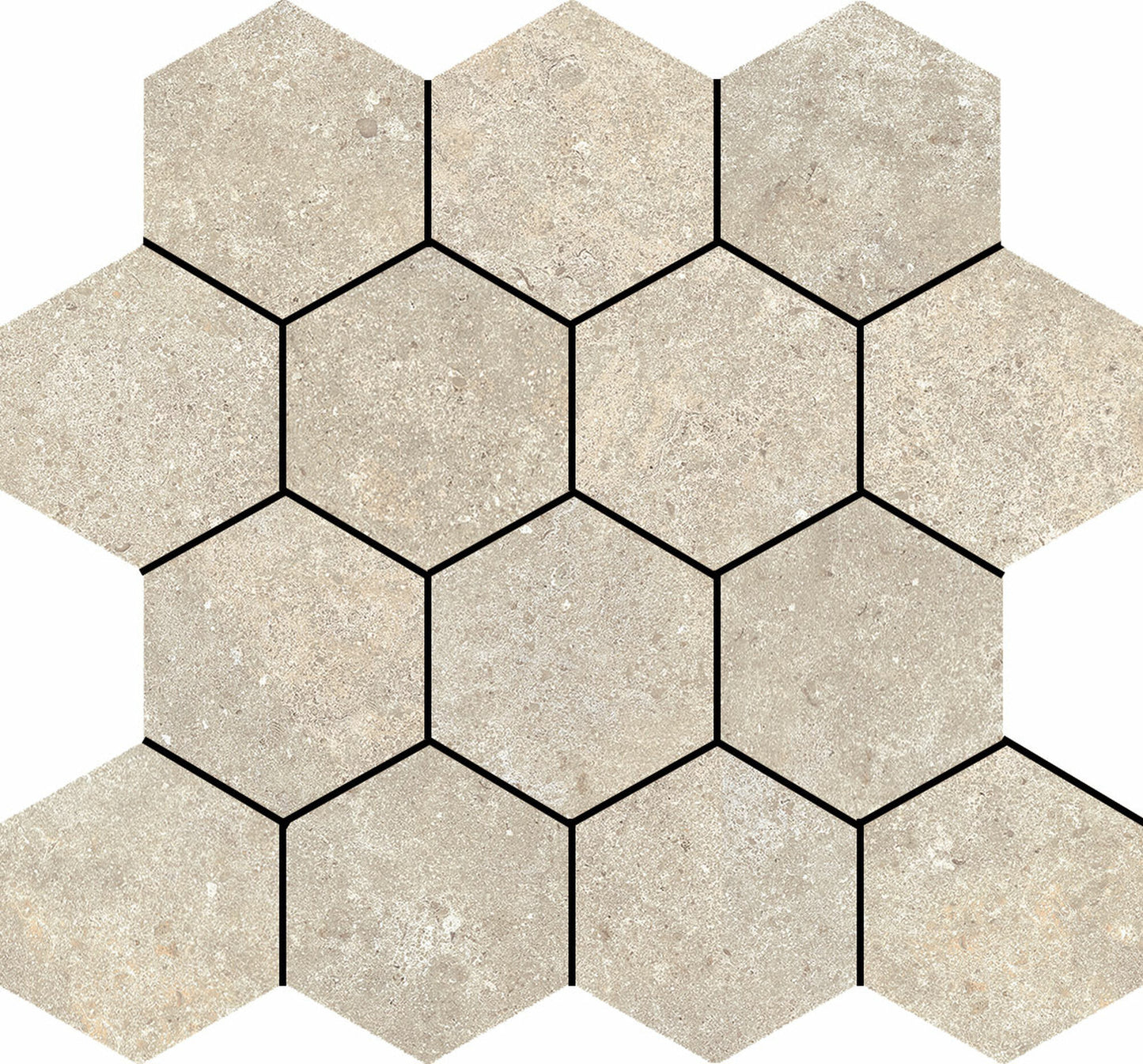 Stoneland Ivory mozaiek hexagon op net van 29x27cm - WDtegels