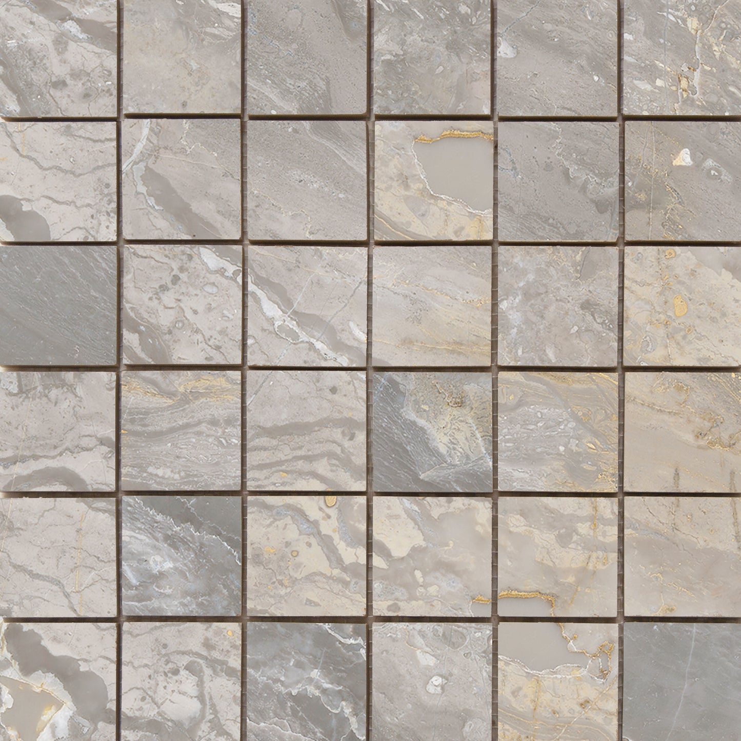 Luxury mozaiek Beige gepolijst 5x5 op net van 30x30 - WDtegels