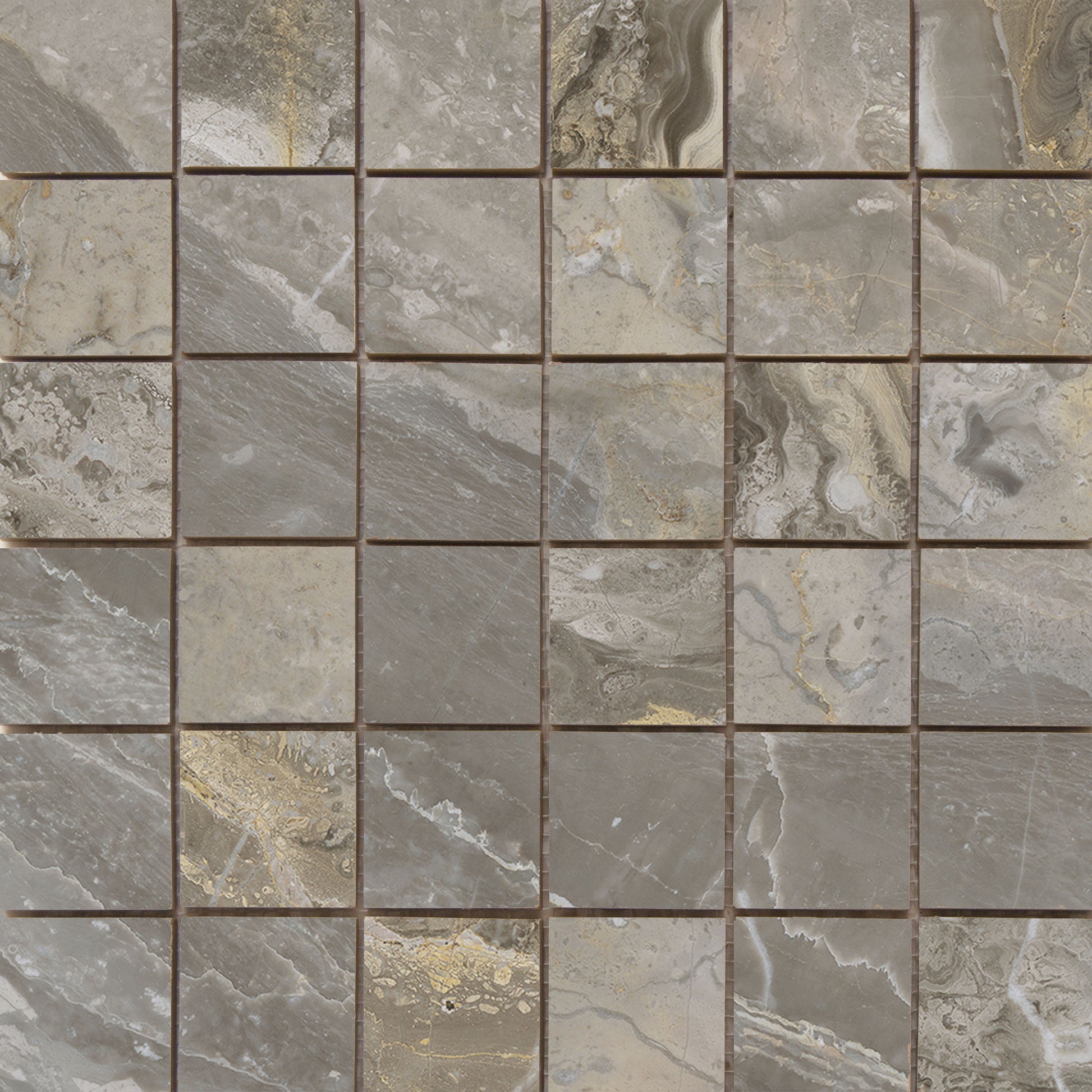 Luxury mozaiek Nature gepolijst 5x5 op net van 30x30 - WDtegels