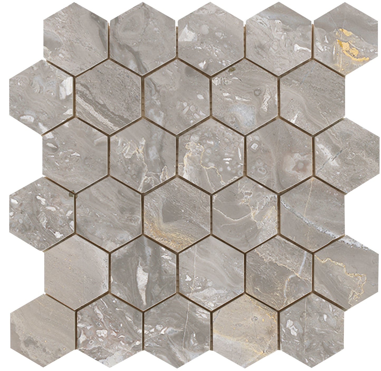 Luxury hexagon mozaiek Beige gepolijst 26,3x27,4 - WDtegels