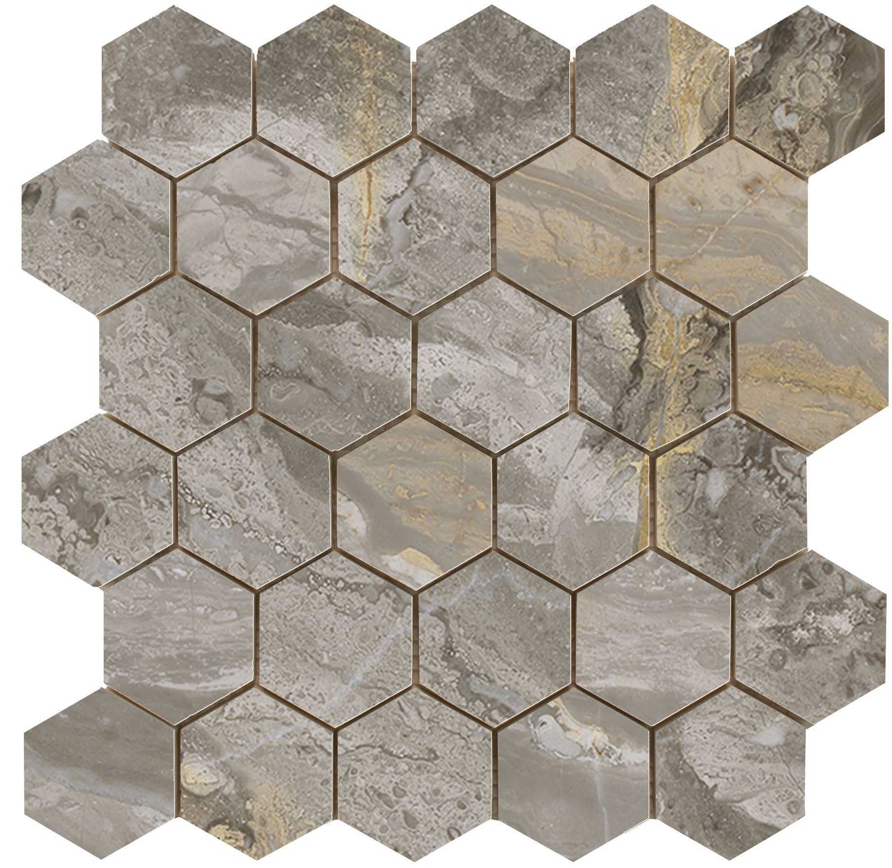 Luxury hexagon mozaiek Nature gepolijst 26,3x27,4 - WDtegels