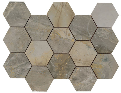 Luxury hexagon mozaiek Ample Nature gepolijst 32,5x22,5 - WDtegels
