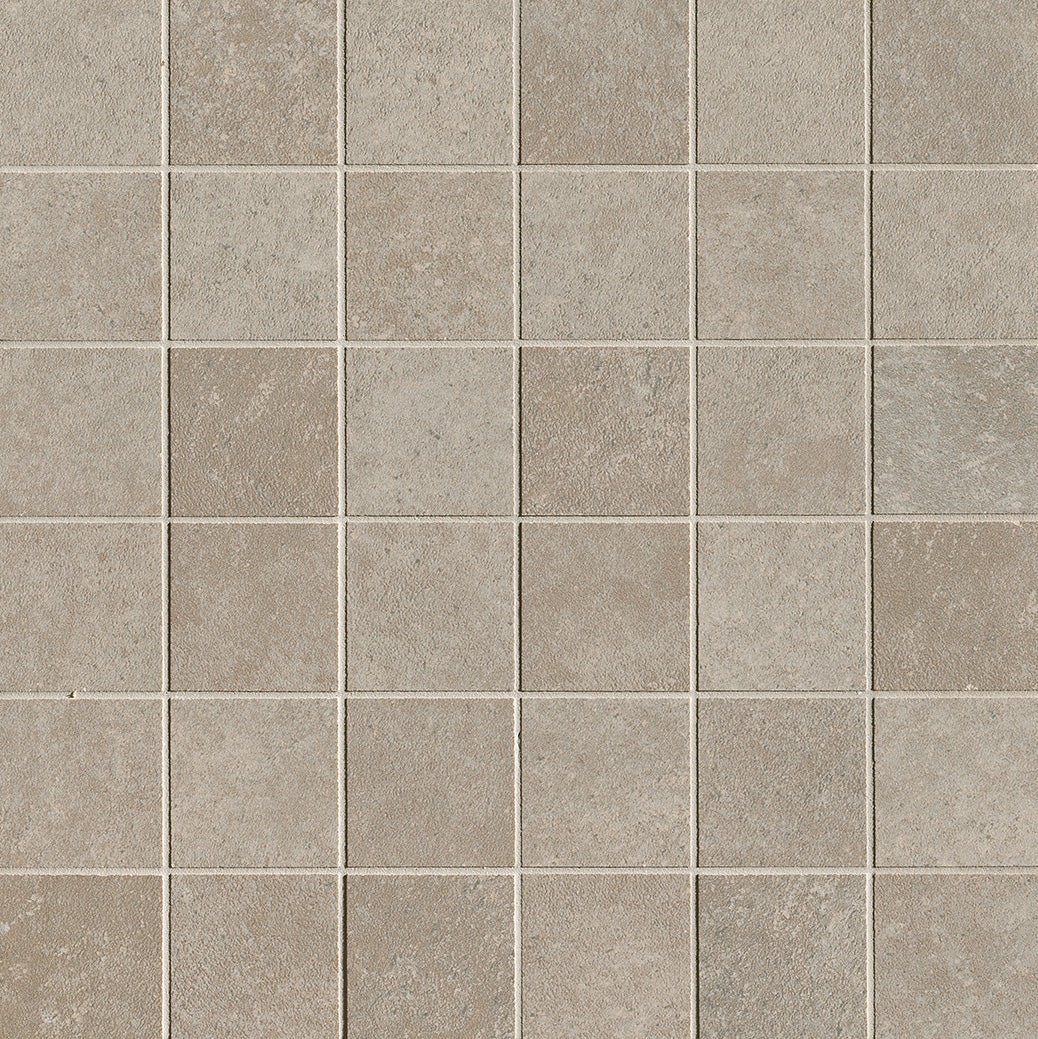 Nobu Grey macro mosaico 5x5 op net van 30x30 - WDtegels