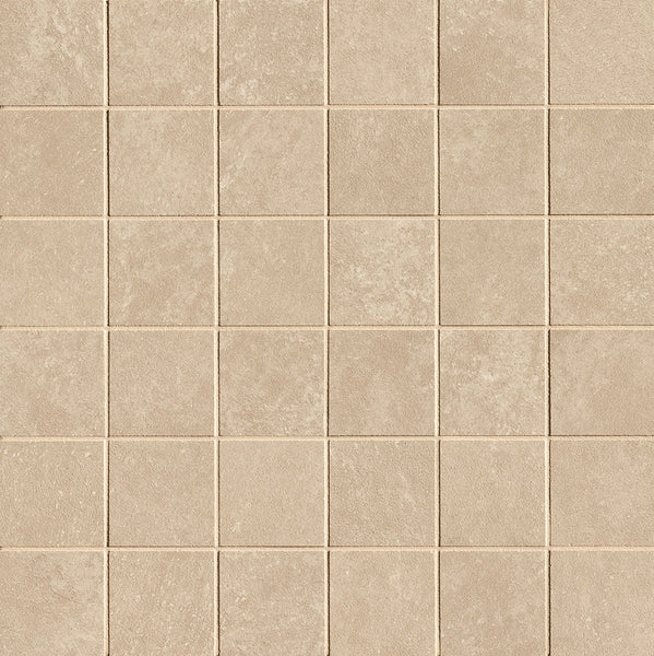 Nobu Beige macro mosaico 5x5 op net van 30x30