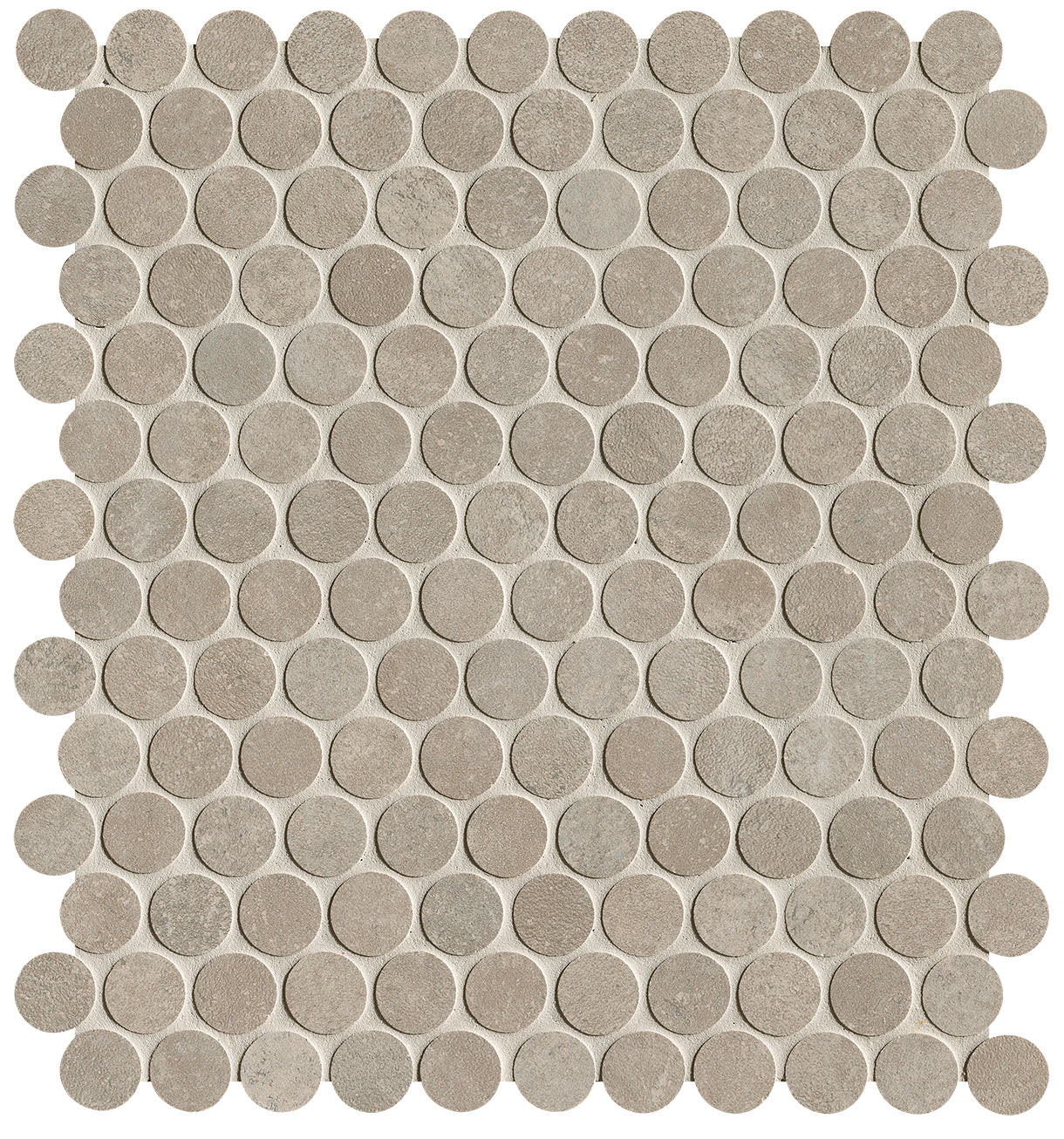 Nobu Grey round mosaico 2,2cm rond op net van 29x32,5 - WDtegels