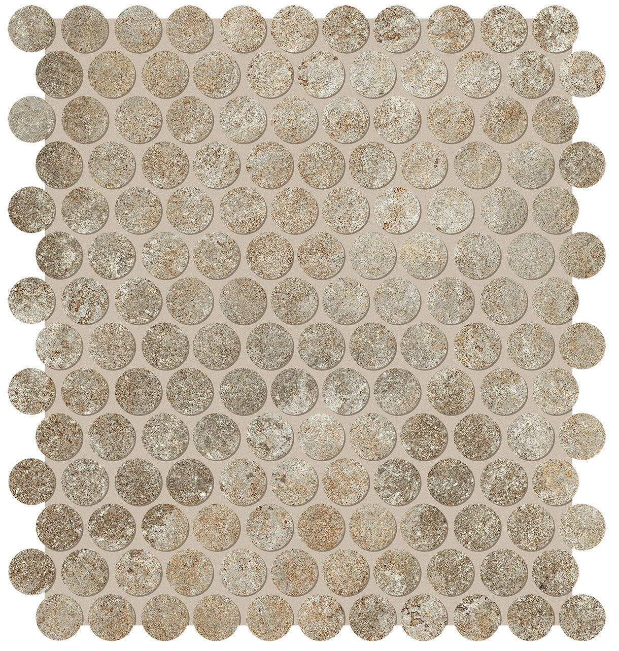 Nobu Slate round mosaico 2,2cm rond op net van 29x32,5 - WDtegels