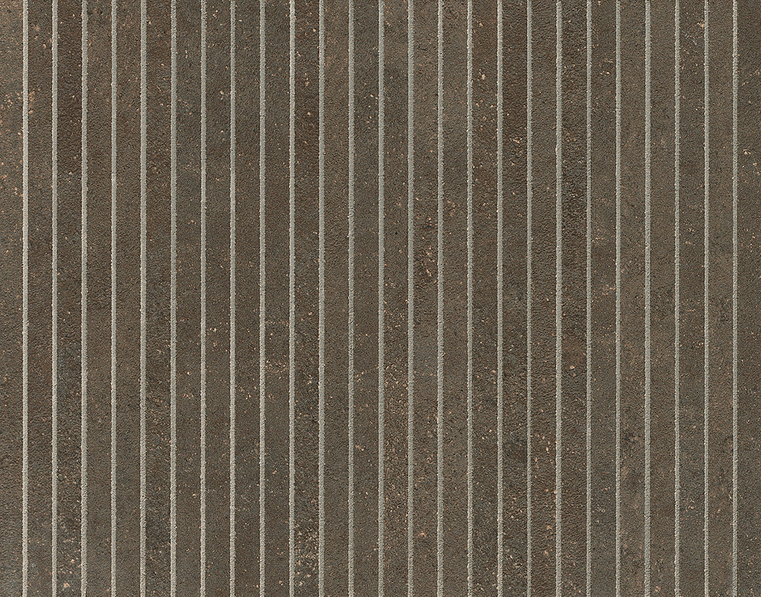 Nobu Cocoa tratti mosaico 1x24 rond op net van 24x30,5 - WDtegels