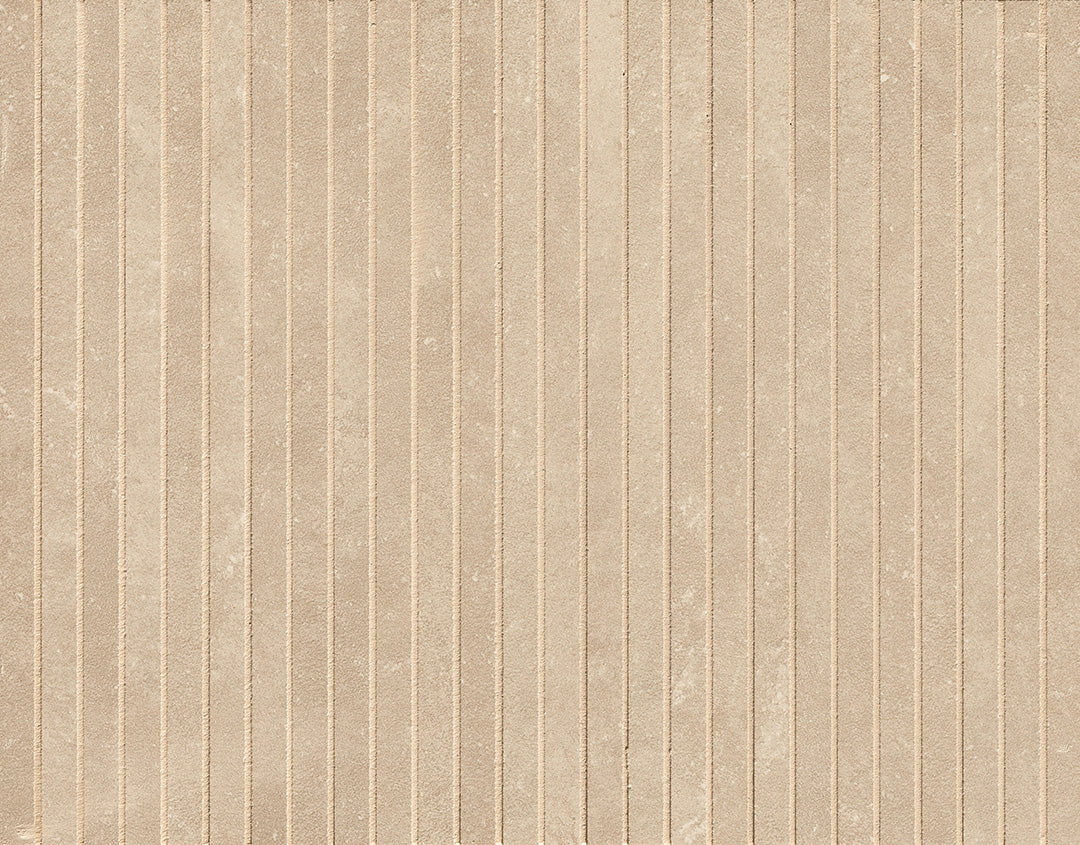 Nobu Beige tratti mosaico 1x24 rond op net van 24x30,5 - WDtegels