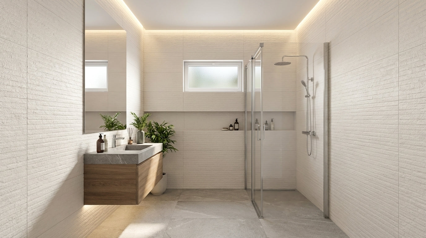 Nobu White wandtegel row 50x120 rett - WDtegels