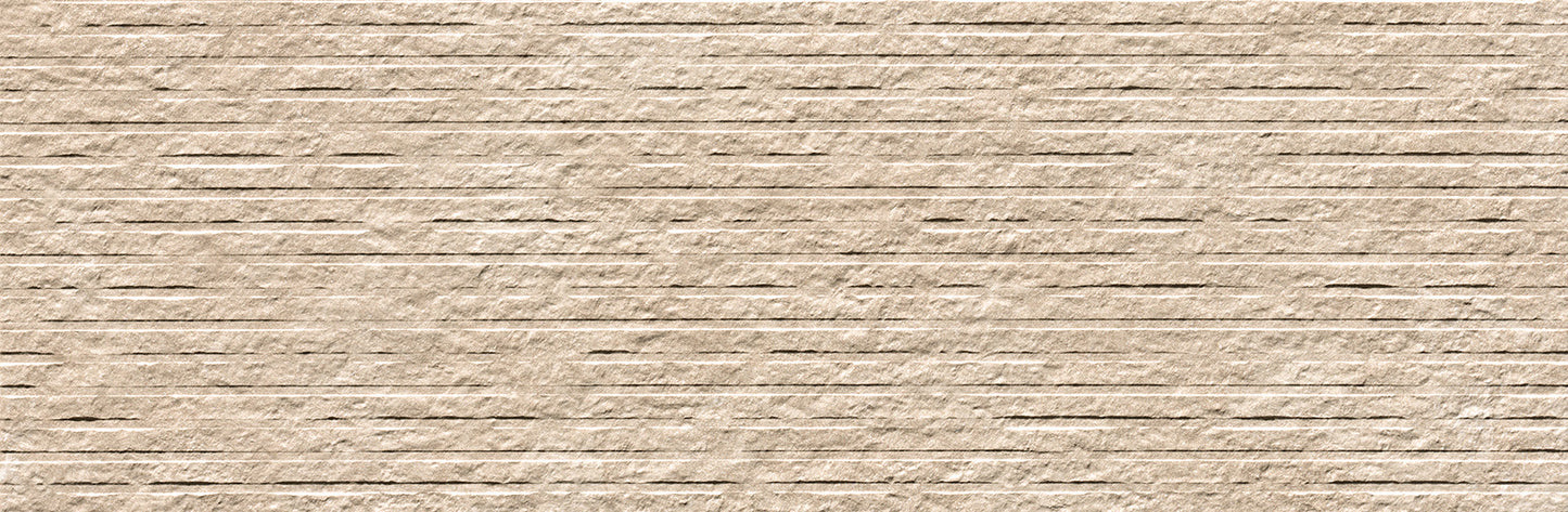 Nobu Beige wandtegel row 25x75 rett - WDtegels