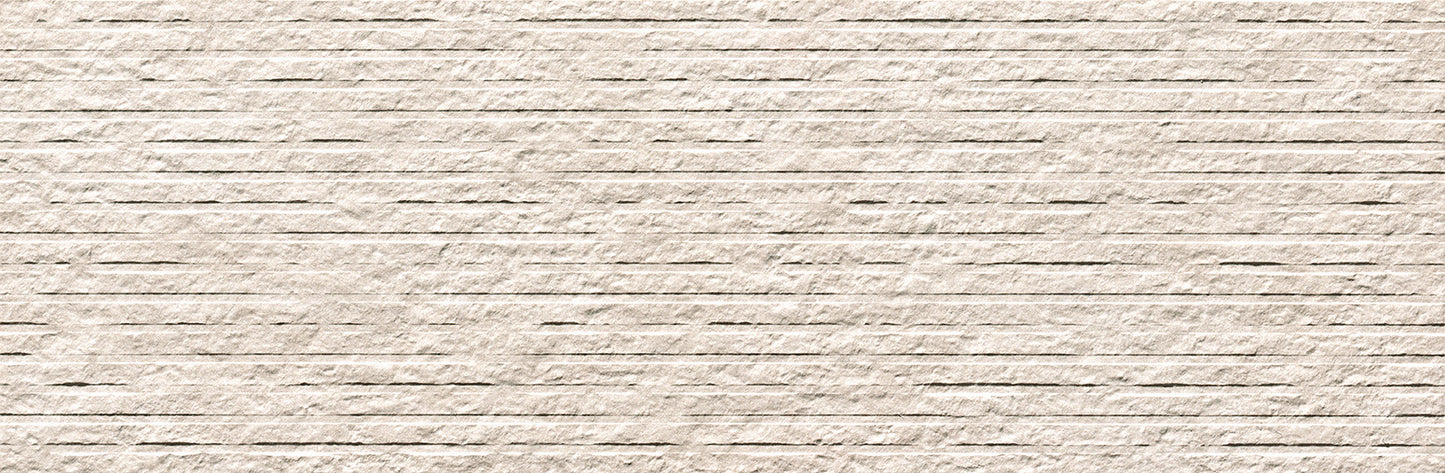Nobu White wandtegel row 25x75 rett - WDtegels