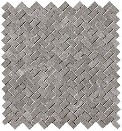 Maku Grey spina mosaico mat anticato 1,3x2,3 op net - WDtegels