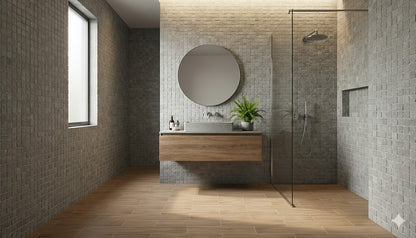 Maku Grey micro mosaico mat anticato 1,2x1,2 op net - WDtegels