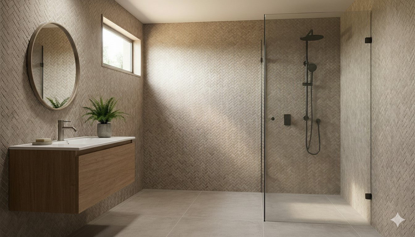 Maku Nut spina mosaico mat anticato 1,3x2,3 op net - WDtegels