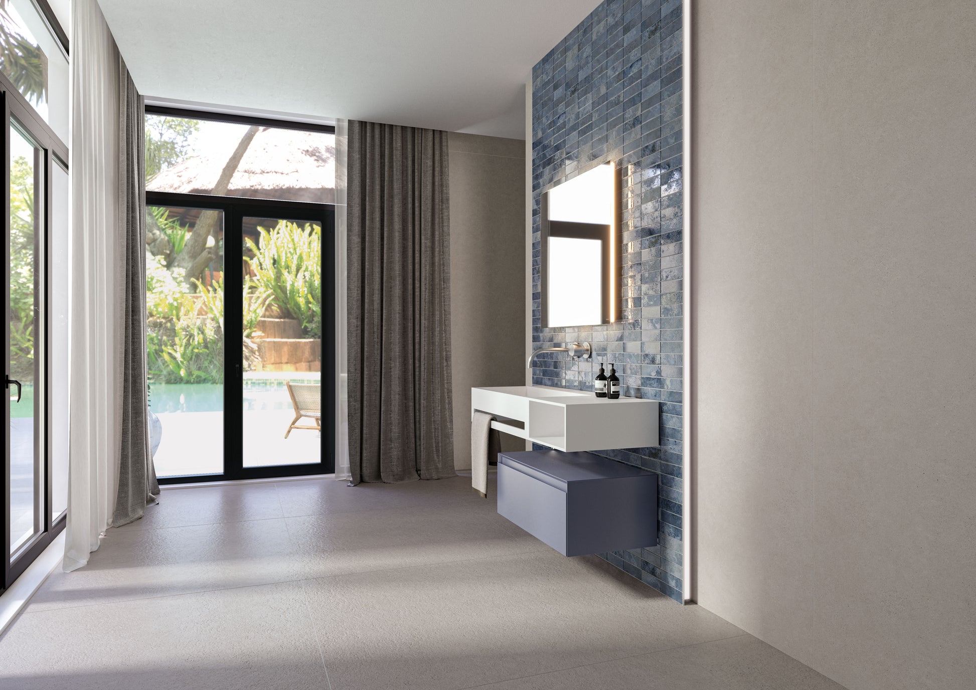 Slab Borneo White 120x280 rett - WDtegels